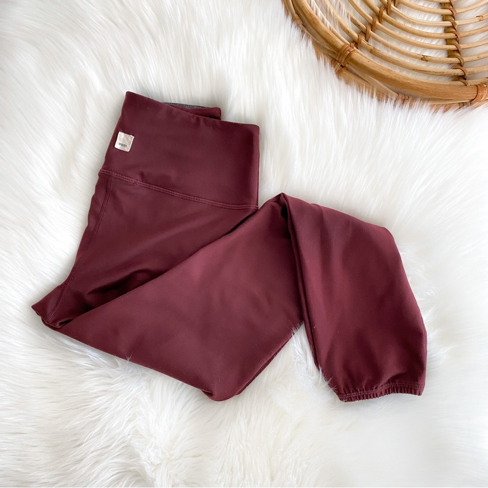 Vuori Willa Leggings Burgundy Red Jogger Pants High Rise Small